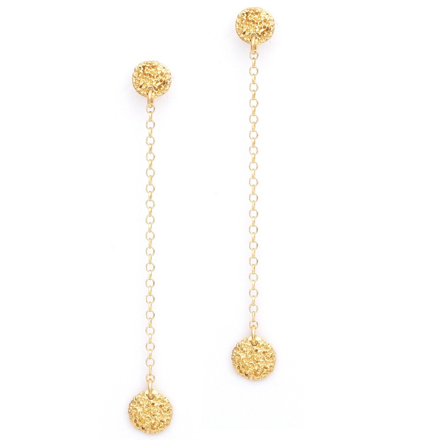Orecchino Pendente con Paillettes Martellate - Amélie Jewels Orecchino Pendente con Paillettes Martellate - Amélie Jewels